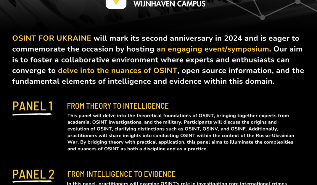 OSINT for Ukraine event poster