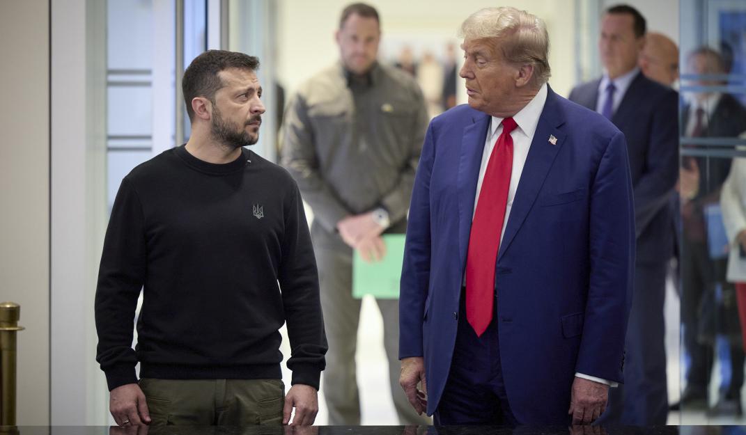 President Zelensky op bezoek bij presidentskandidaat Trump. New York, 22 september 2024. Foto: Ukraine Presidential Press Service / ANP / EPA