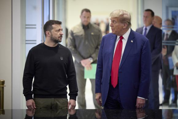 President Zelensky op bezoek bij presidentskandidaat Trump. New York, 22 september 2024. Foto: Ukraine Presidential Press Service / ANP / EPA